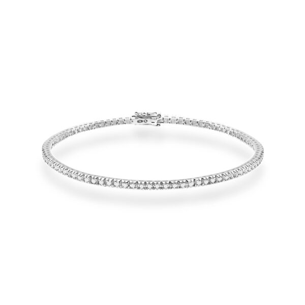 Bransoletka z diamentami białe złoto