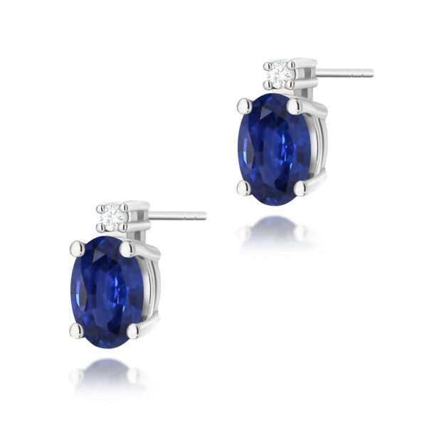 Kolczyki Szafir 2 x 0,70ct białe złoto