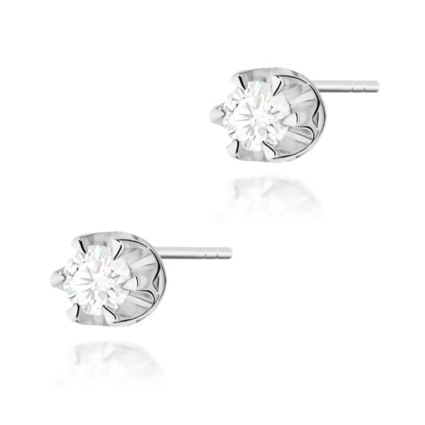 Kolczyki Diament Laboratoryjny 2 x 0,10ct białe złoto