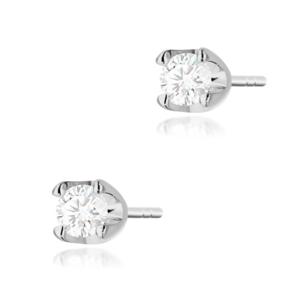 Kolczyki Diament 2 x 0,10ct białe złoto