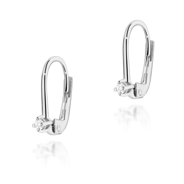 Kolczyki Diament 2 x 0,04ct białe złoto