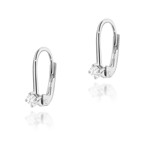 Kolczyki Diament 2 x 0,10ct białe złoto