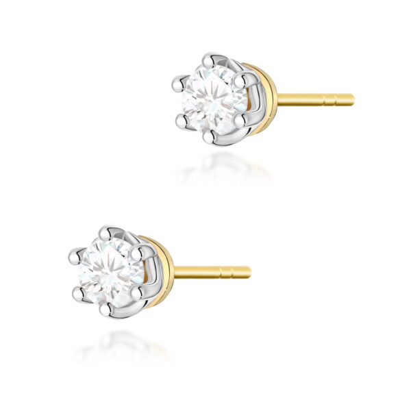Kolczyki Diament 2 x 0,40ct żółte złoto