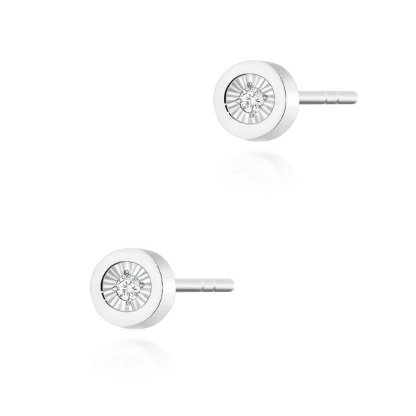 Kolczyki Diament 2 x 0,0145ct białe złoto
