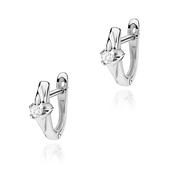 Kolczyki Diament 2 x 0,08ct białe złoto