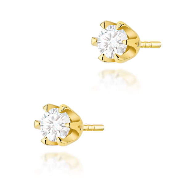 Kolczyki Diament 2 x 0,25ct żółte złoto