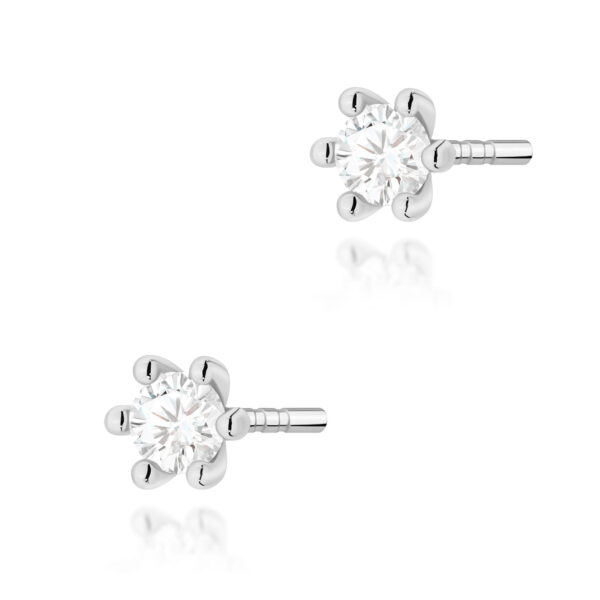 Kolczyki Diament 2 x 0,08ct białe złoto