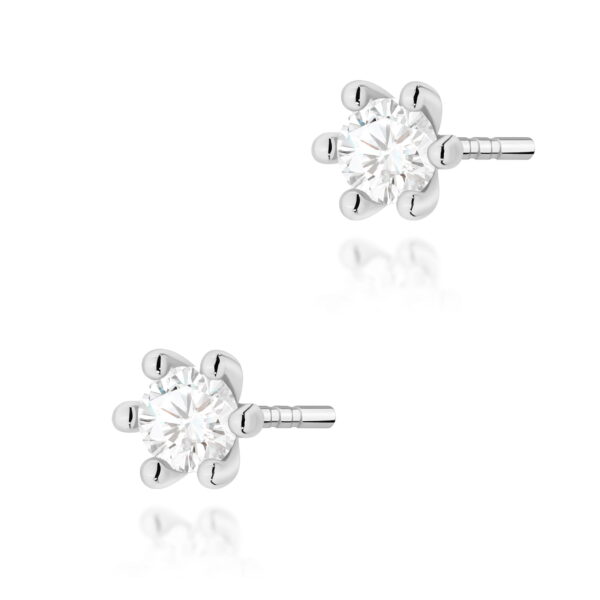 Kolczyki Diament Laboratoryjny 2 x 0,15ct białe złoto