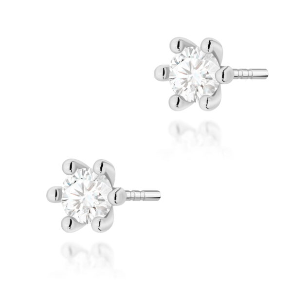 Kolczyki Diament Laboratoryjny 2 x 0,30ct białe złoto