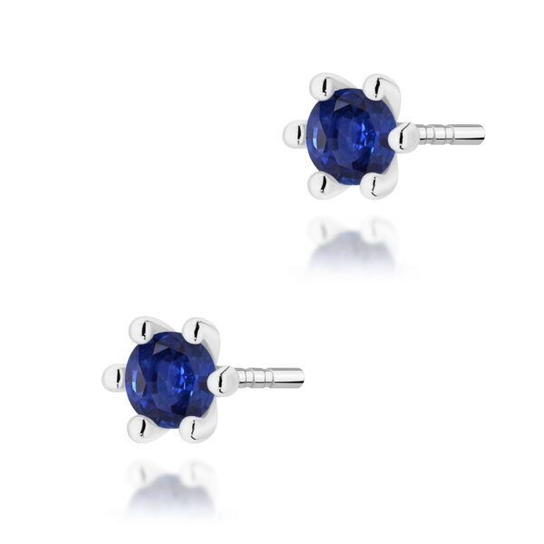 Kolczyki Szafir 2 x 0,15ct białe złoto