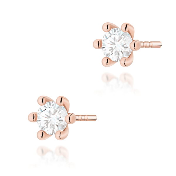 Kolczyki Diament 2 x 0,30ct różowe złoto