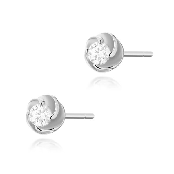 Kolczyki Diament 2 x 0,08ct białe złoto
