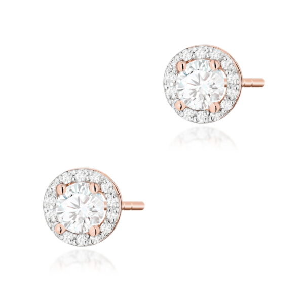 Kolczyki Diament 2 x 0,40ct różowe złoto