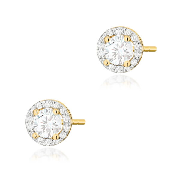 Kolczyki Diament 2 x 0,40ct żółte złoto