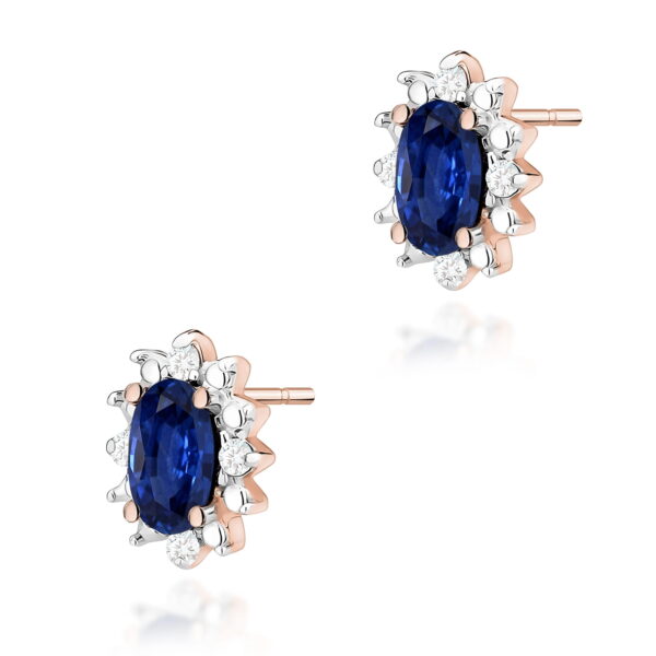 Kolczyki Szafir 2 x 0,30ct różowe złoto