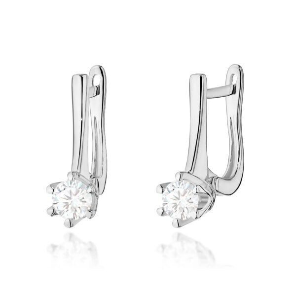Kolczyki Diament Laboratoryjny 2 x 0,30ct białe złoto
