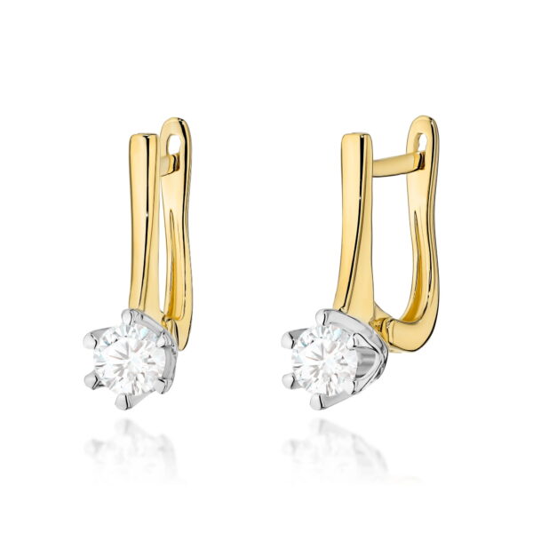 Kolczyki Diament 2 x 0,30ct żółte złoto
