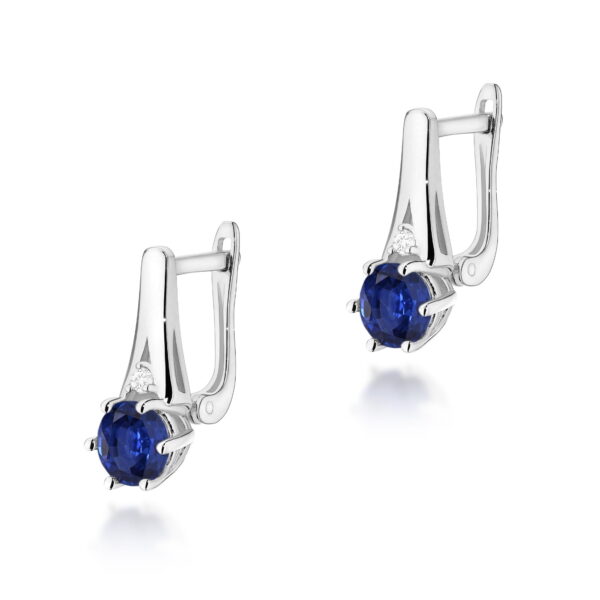 Kolczyki Szafir 2 x 0,50ct białe złoto