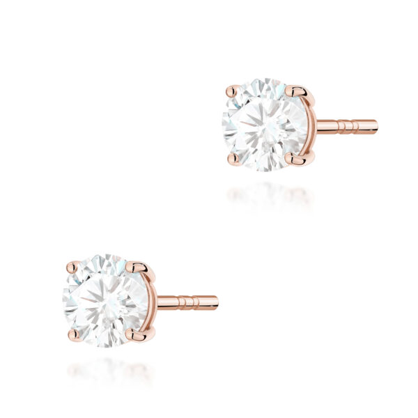 Kolczyki Diament 2 x 0.70ct różowe złoto