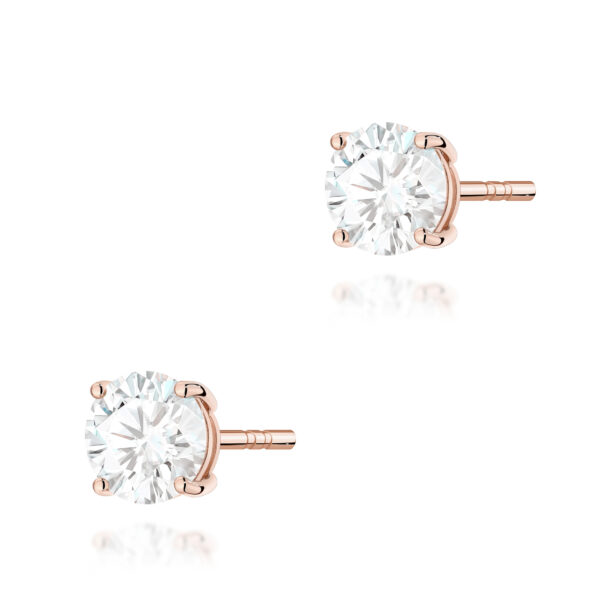 Kolczyki Diament 2 x 1.00ct różowe złoto