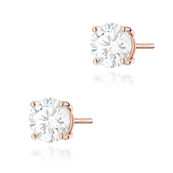 Kolczyki Diament 2 x 2.00ct różowe złoto