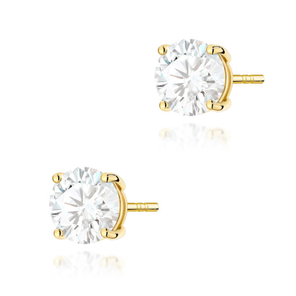 Kolczyki Diament 2 x 2.00ct żółte złoto