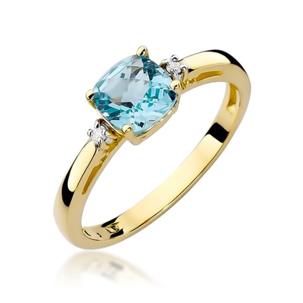 Pierścionek Topaz Swiss 1,10ct żółte złoto