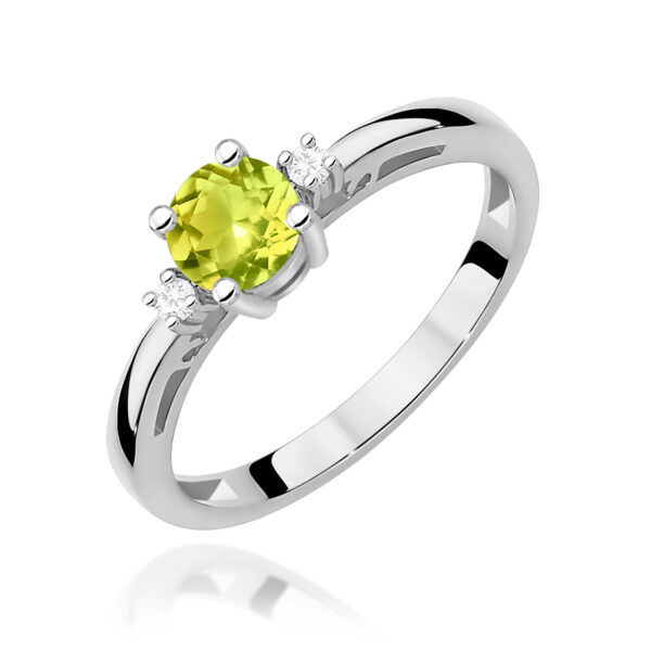 Pierścionek Oliwin 0,60ct białe złoto 375