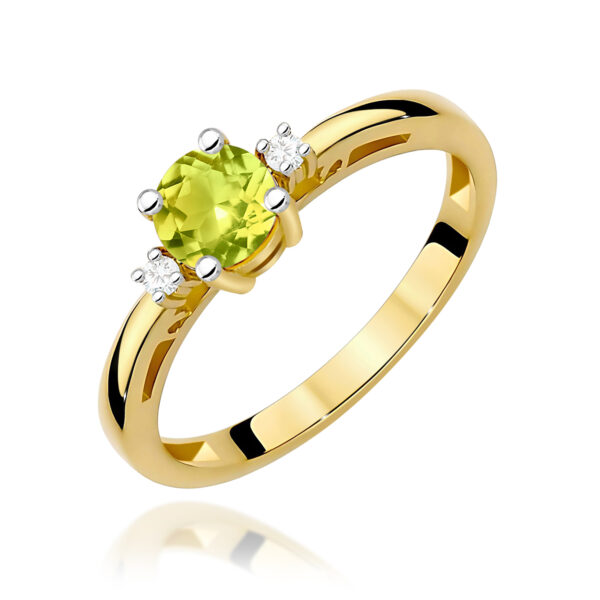 Pierścionek Oliwin 0,60ct żółte złoto 375