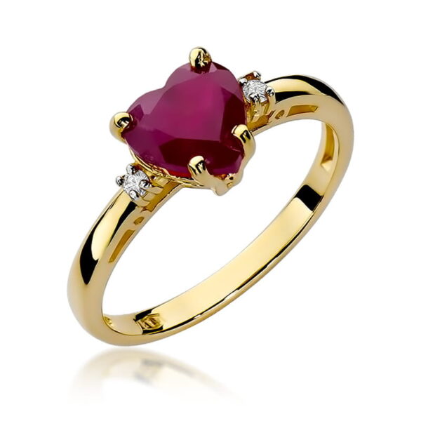 Pierścionek Rubin 1,70ct żółte złoto