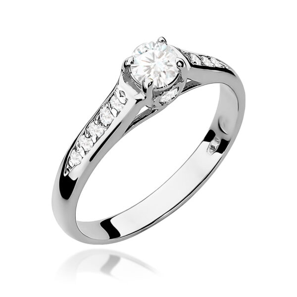 Pierścionek Diament 0,23ct białe złoto