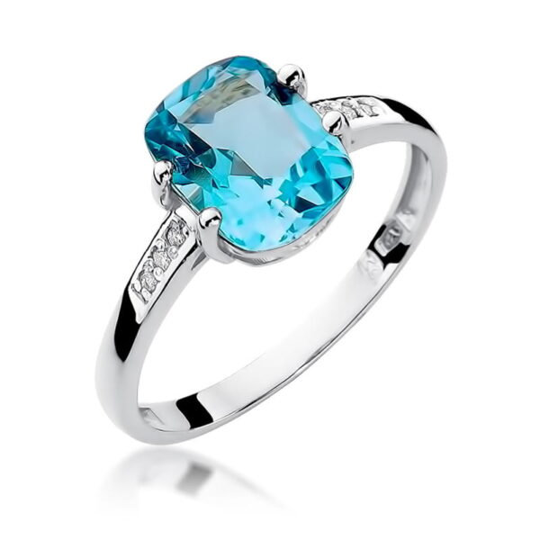 Pierścionek Topaz Swiss 2,40ct białe złoto
