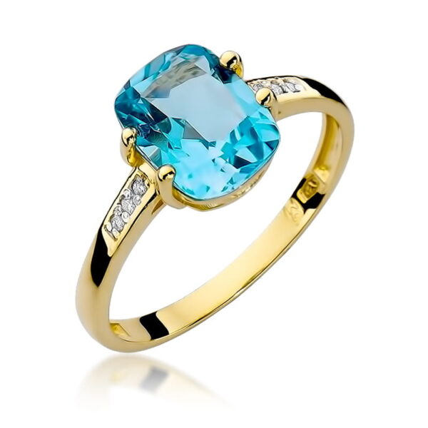 Pierścionek Topaz Swiss 2,40ct żółte złoto