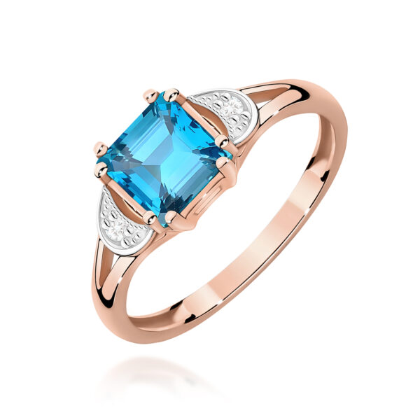 Pierścionek Topaz Swiss 1,40ct różowe złoto