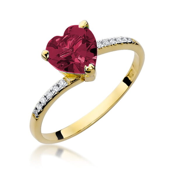 Pierścionek Rubin 1,70ct żółte złoto
