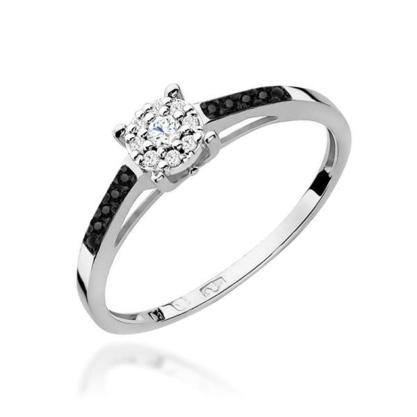 Pierścionek Diament 0,04ct białe złoto