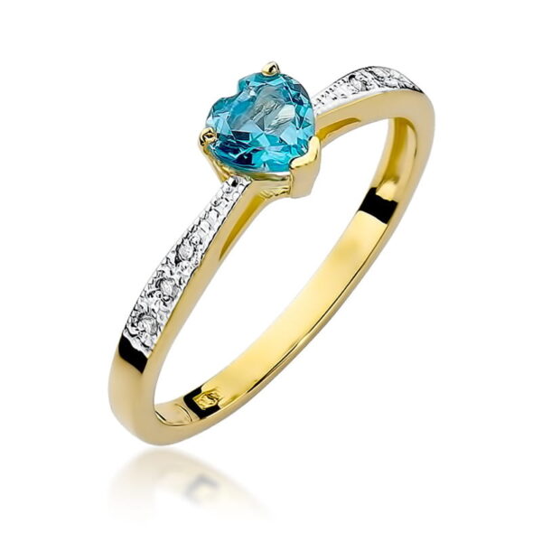 Pierścionek Topaz Swiss 0,50ct żółte złoto