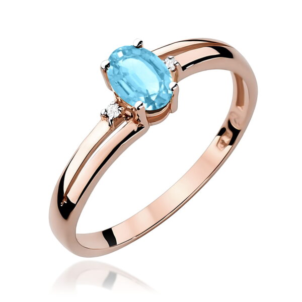 Pierścionek Topaz Swiss 0,50ct różowe złoto