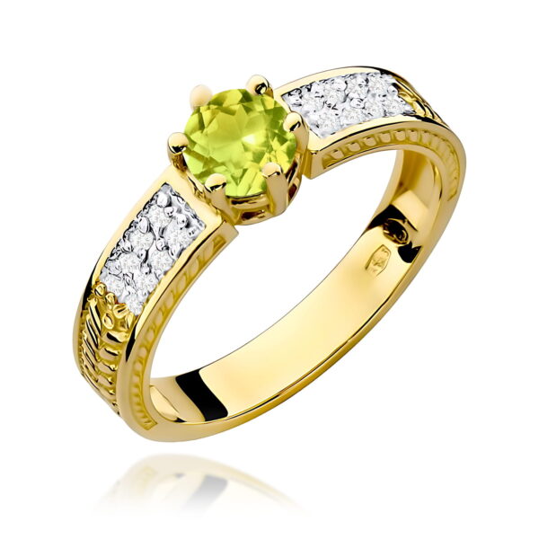 Pierścionek Oliwin 0,60ct żółte złoto 375