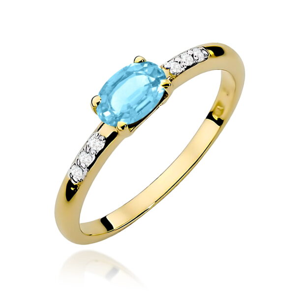 Pierścionek Topaz Swiss 0,50ct żółte złoto