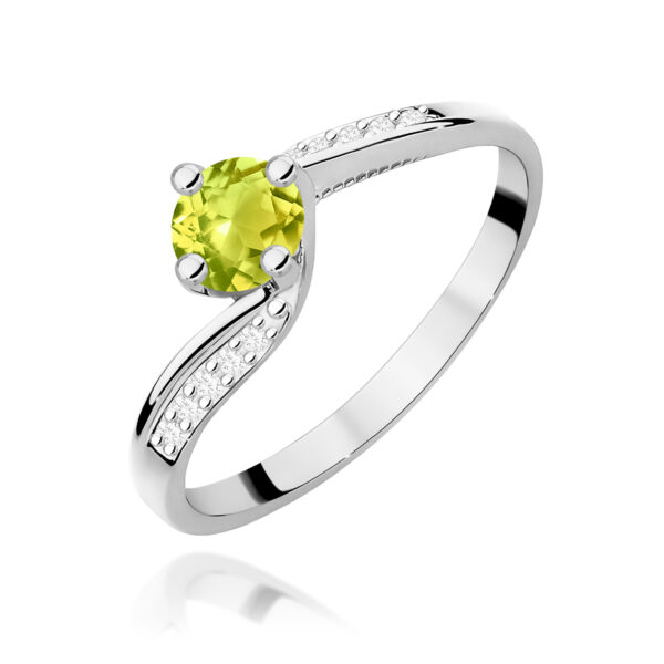 Pierścionek Oliwin 0,60ct białe złoto 375