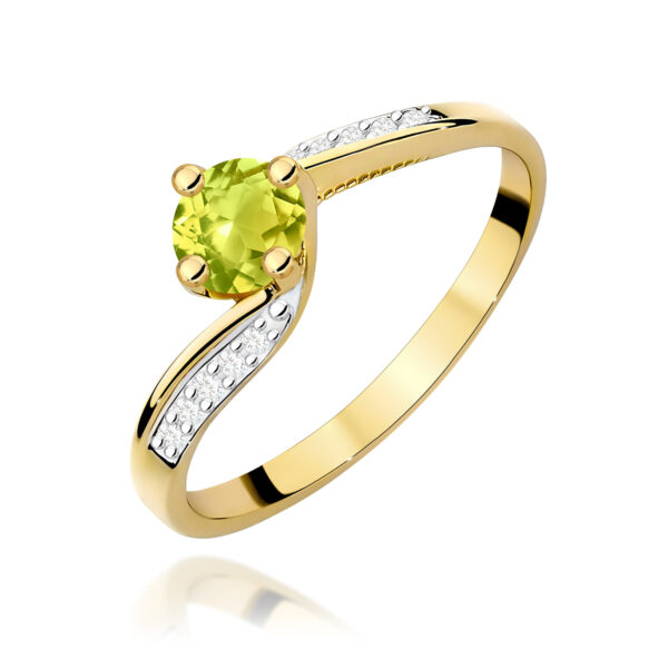 Pierścionek Oliwin 0,60ct żółte złoto