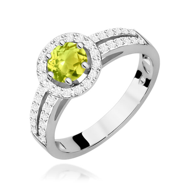 Pierścionek Oliwin 0,60ct białe złoto 375