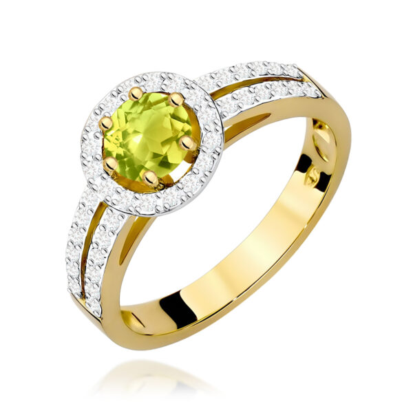 Pierścionek Oliwin 0,60ct żółte złoto 375