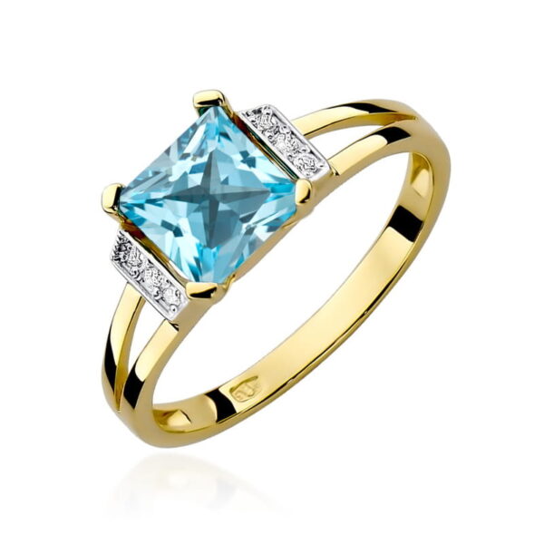 Pierścionek Topaz Swiss 1,40ct żółte złoto