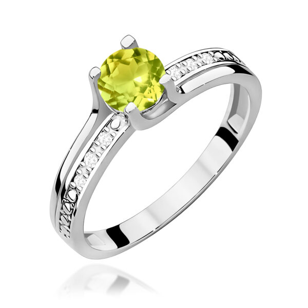 Pierścionek Oliwin 0,60ct białe złoto