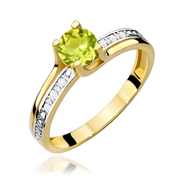Pierścionek Oliwin 0,60ct żółte złoto 375