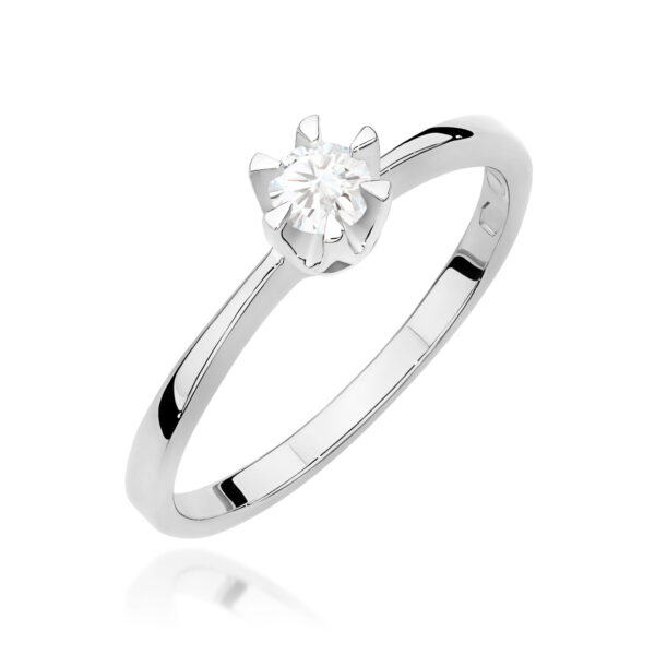 Pierścionek Diament 0,20ct białe złoto