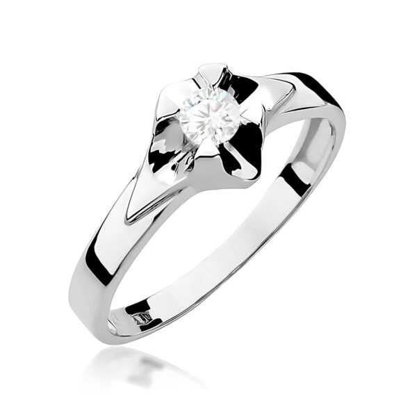 Pierścionek Diament 0,20ct białe złoto