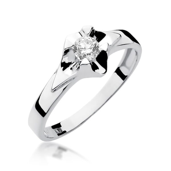 Pierścionek Diament 0,30ct białe złoto